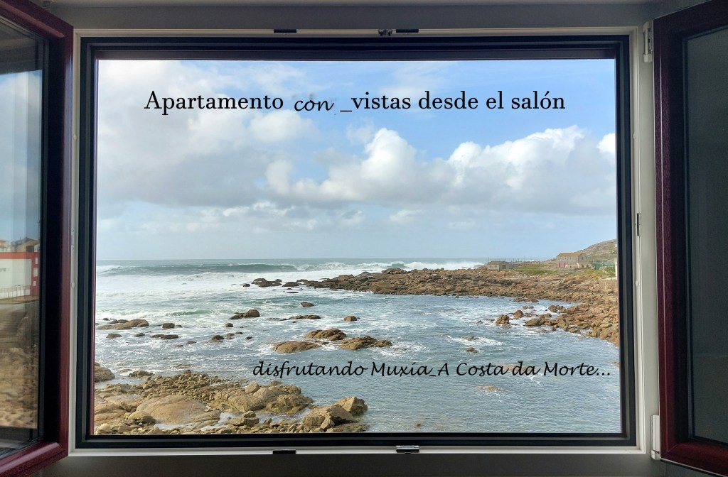 Vistas desde el salon en apartamentos O Coido, en Muxia, A Costa da Morte
